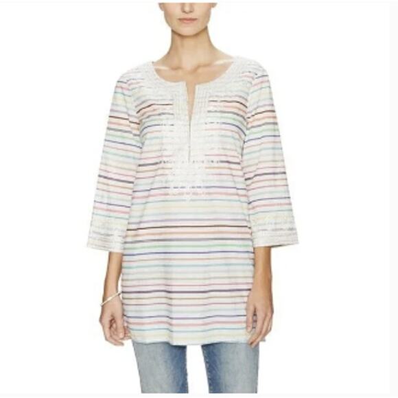 NEW Calypso St. Barth Hester Tunic Dress Multicolor Stripe Women’s Medium - Picture 1 of 9